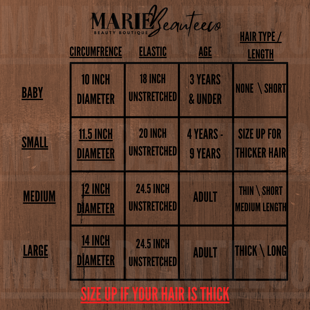 Black Silver Adjustable Reversible Satin Bonnet