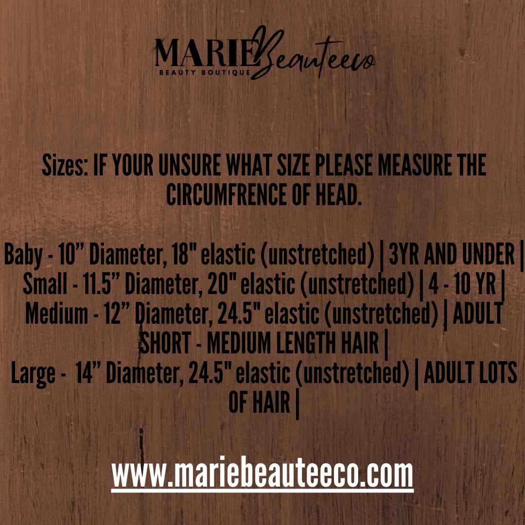 Brown Gold Reversible Satin Bonnet: Reversible Adjustable Silk Sleep Cap