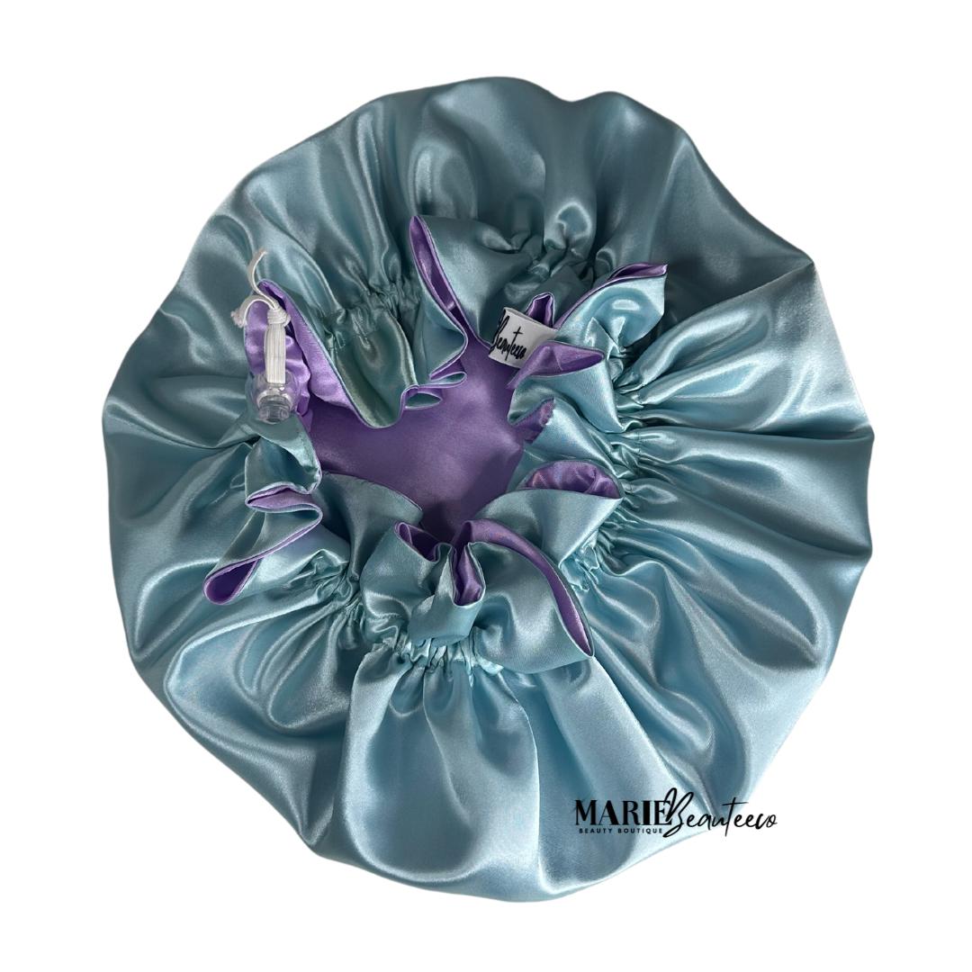 Lavender Seafoam Satin Bonnet | Reversible Bonnet | Adjustable Bonnet | Double Layer | Silk Satin Sleep Cap | Adult | Baby Silk Satin Bonnet